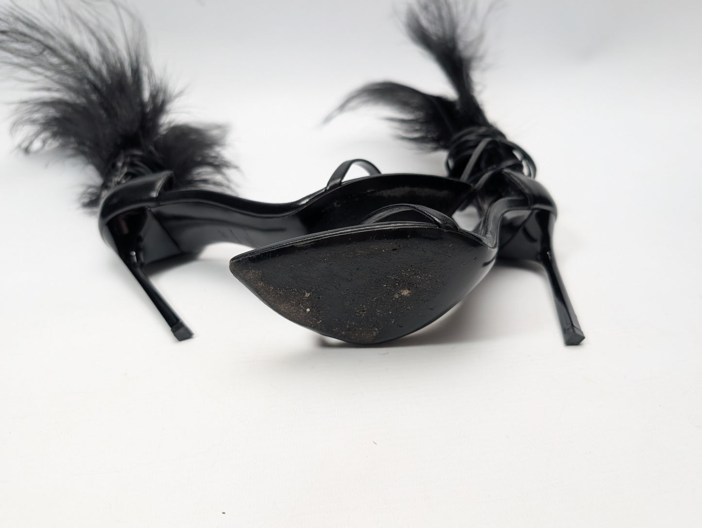 Yves Saint Laurent Ostrich Sandals - EU36|3UK|5US & EU37|4UK|6US & EU38|5UK|7US