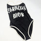Dior by Galliano monogram "Hardcore" one-piece swimsuit