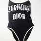 Dior by Galliano monogram "Hardcore" one-piece swimsuit