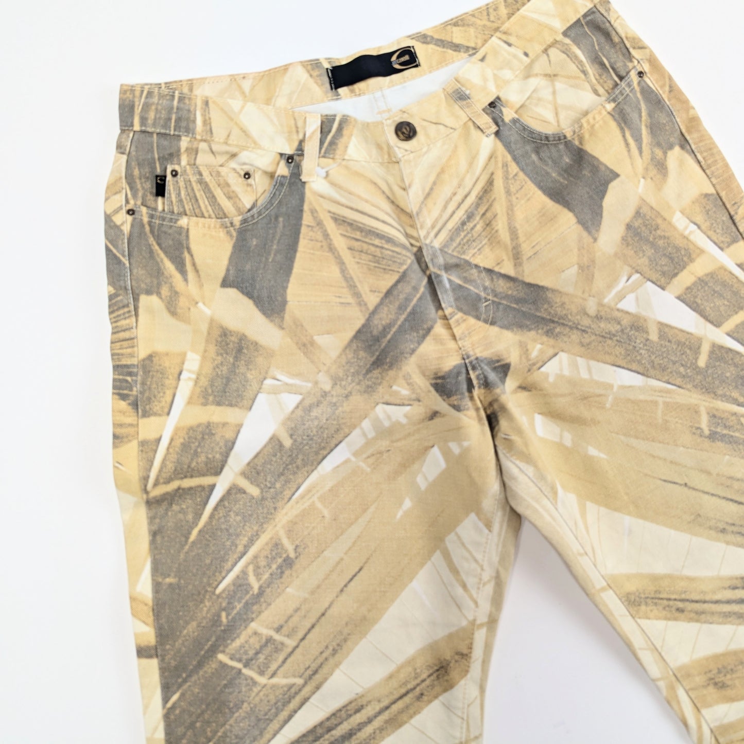 Roberto Cavalli bamboo pattern jeans - M/L