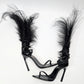 Yves Saint Laurent Ostrich Sandals - EU36|3UK|5US & EU37|4UK|6US & EU38|5UK|7US