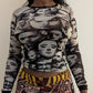 Face mesh T-shirt Jean-Paul Gaultier - AW 1997