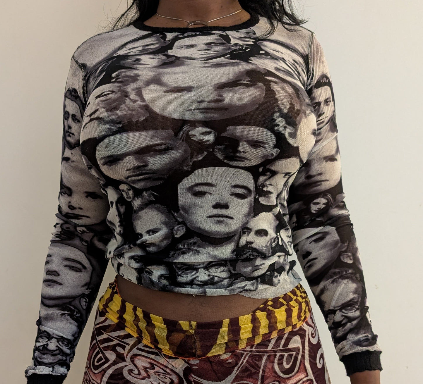 Face mesh T-shirt Jean-Paul Gaultier - AW 1997