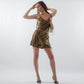 Roberto Cavalli Gold Chain Link Print Dress - S
