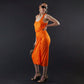 Dior orange sarong set by Galliano S/S 2006