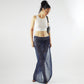 Dior pareo skirt by Galliano with trompe l'oeil denim jeans print - S/S2000