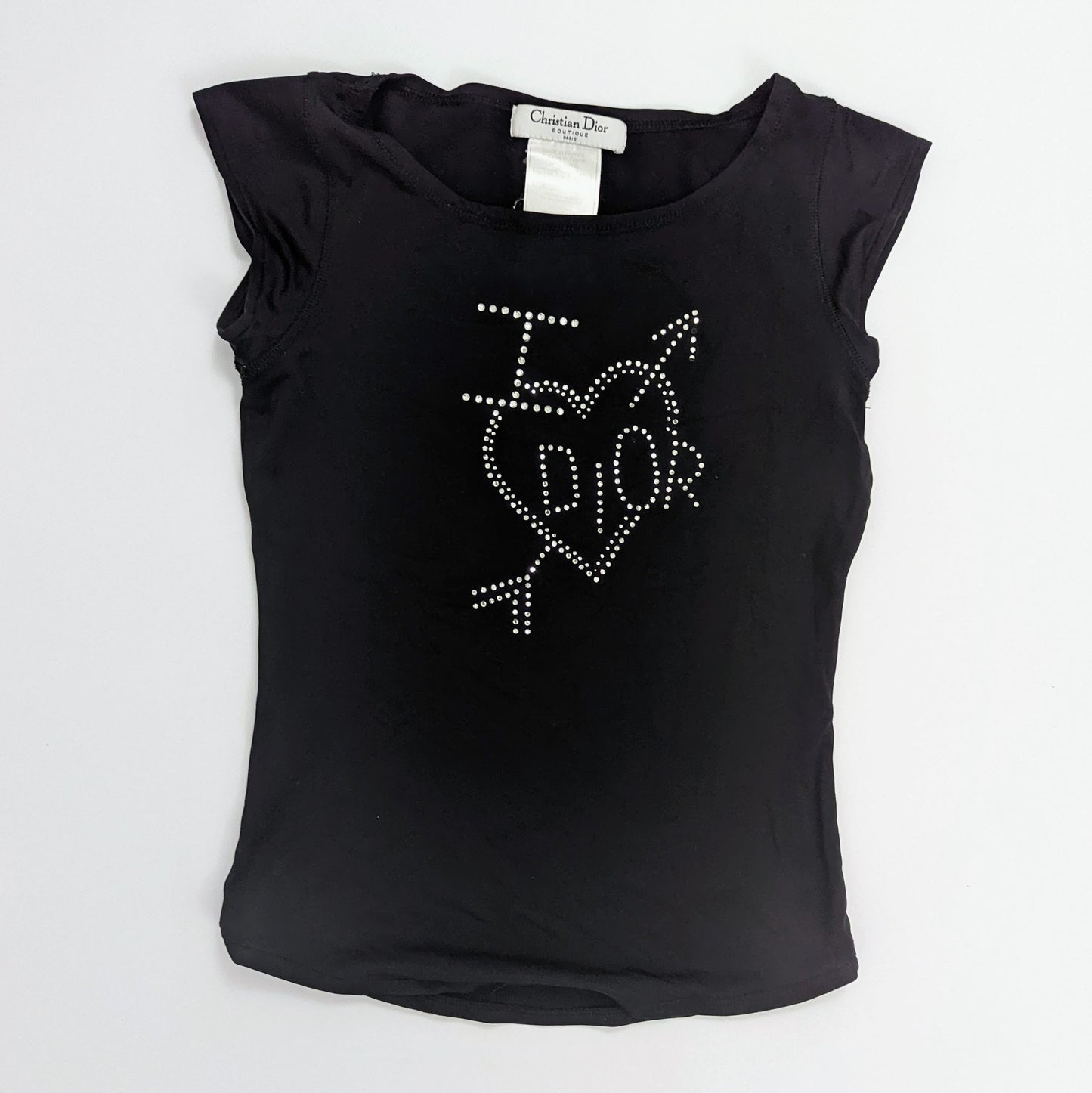 "I Love Dior" T-shirt with Dior rhinestones by Galliano - S/S2003 - M