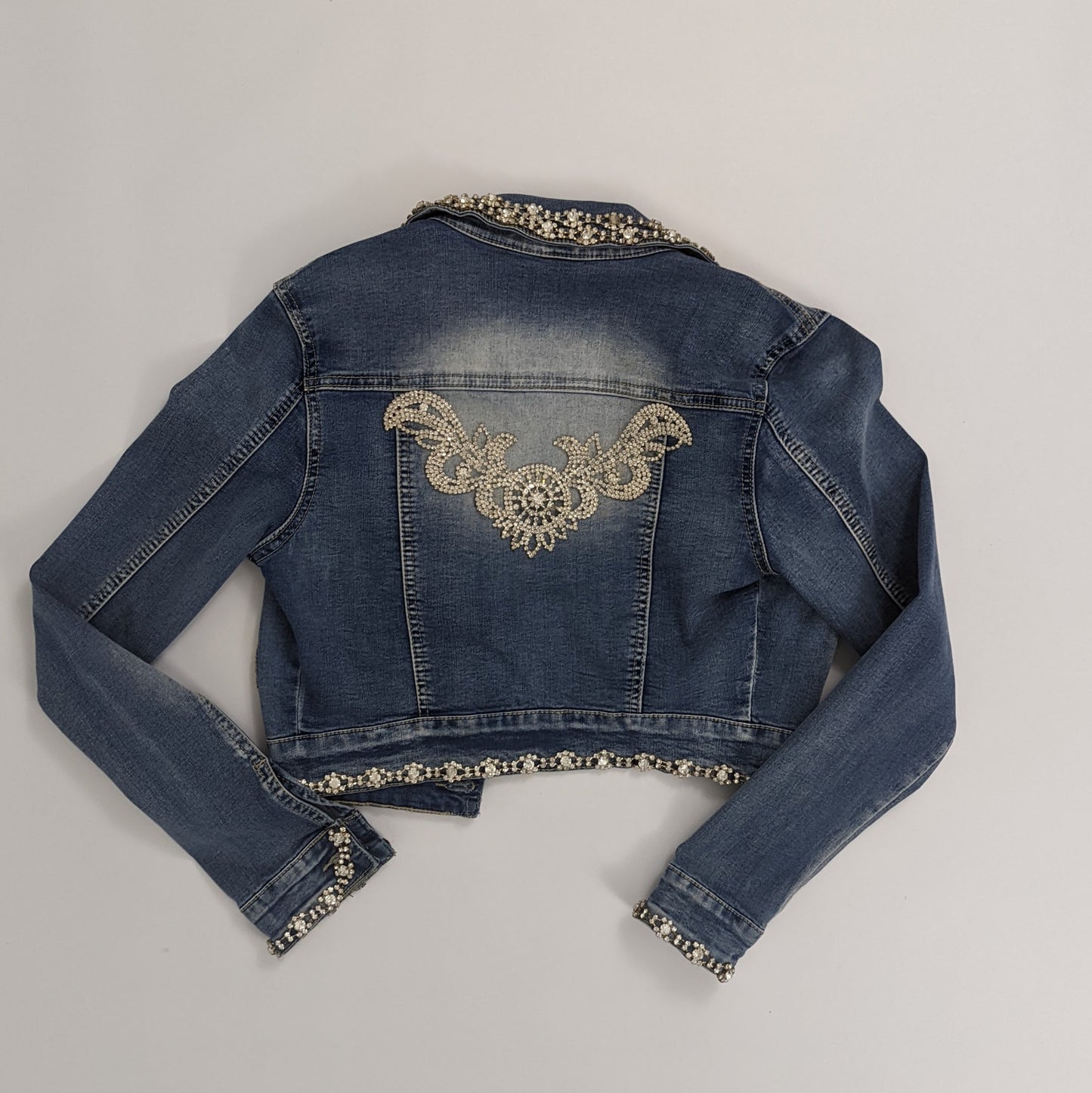 Roberto Cavalli Swarovski stone denim jacket - S