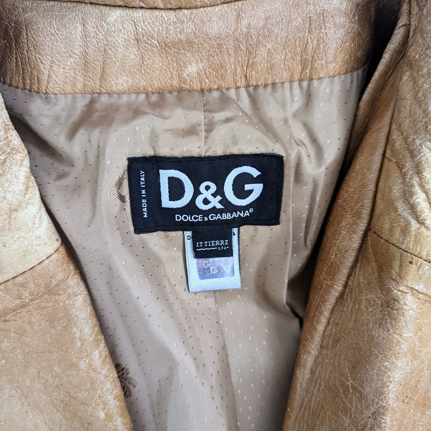 Dolce & Gabbana leather coat in leather S/M