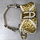 Cavalli leopard baguette handbag