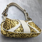 Cavalli leopard baguette handbag