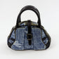 Mini Saddle Bowler Denim Dior bag by Galliano