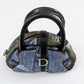 Mini Saddle Bowler Denim Dior bag by Galliano