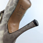 Dior gray snakeskin leather lace-up boots T36.5