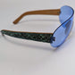 Roberto Cavalli blue leather sunglasses