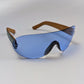 Roberto Cavalli blue leather sunglasses