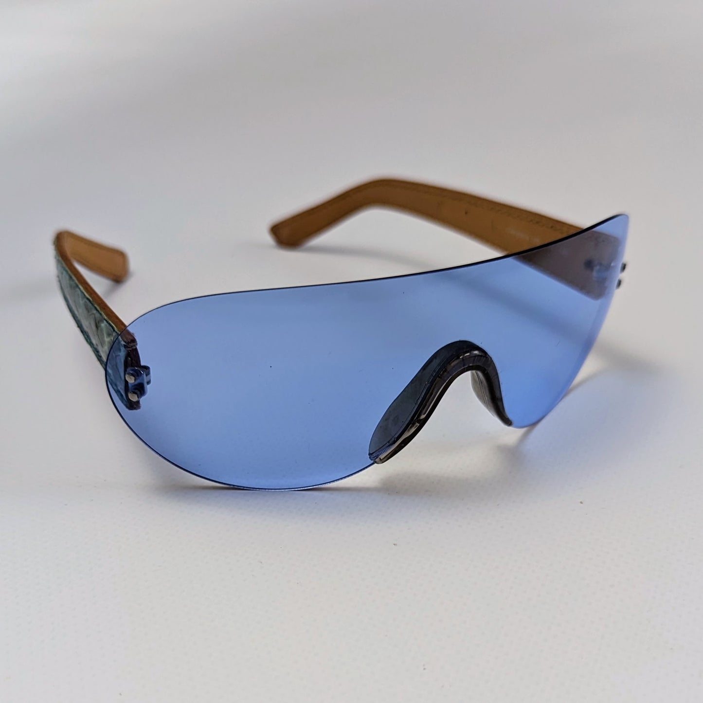 Roberto Cavalli blue leather sunglasses