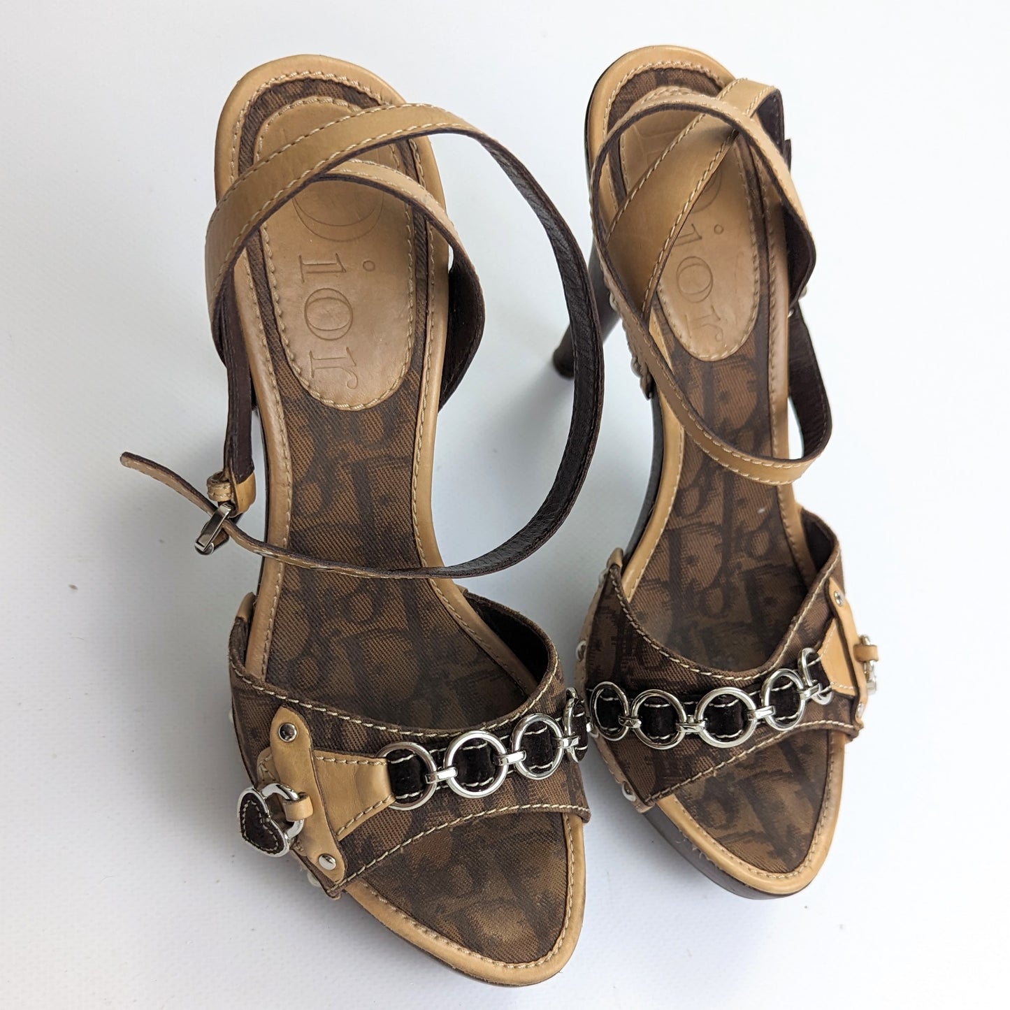 Dior monogram sandals by Galliano - T37.5