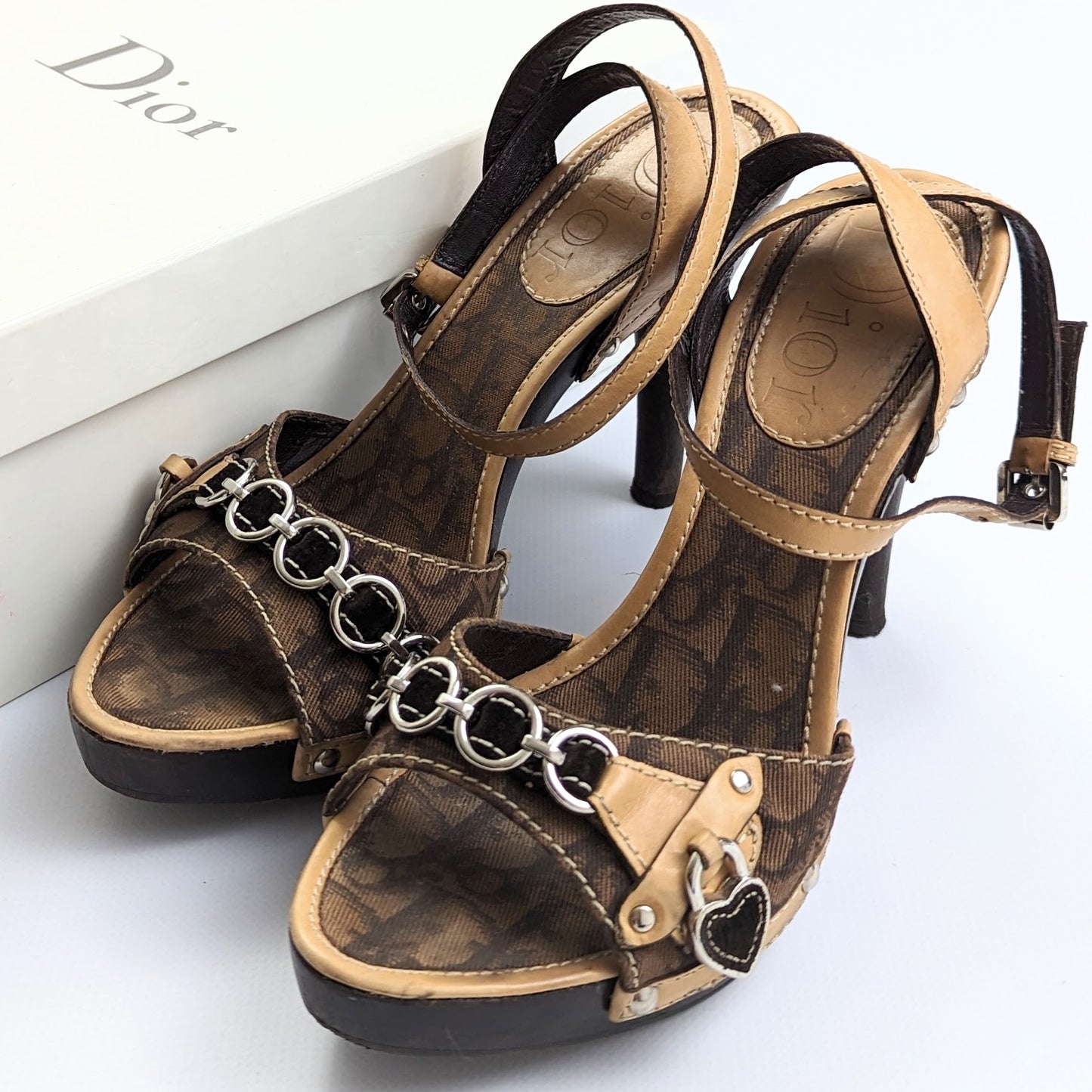 Dior monogram sandals by Galliano - T37.5