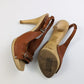 Brown leather platform sandals - EU37,5|UK4,5|US6,5