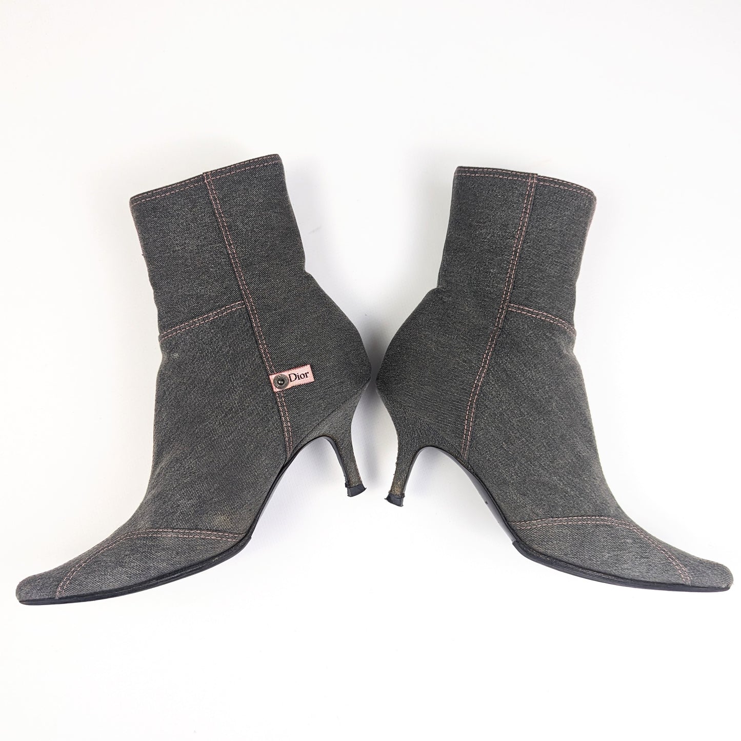 Dior gray denim boots by Galliano - T37