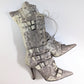 Dior by Galliano gray snake leather lace-up boots -EU39|6UK|8US