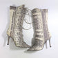 Dior by Galliano gray snake leather lace-up boots -EU39|6UK|8US