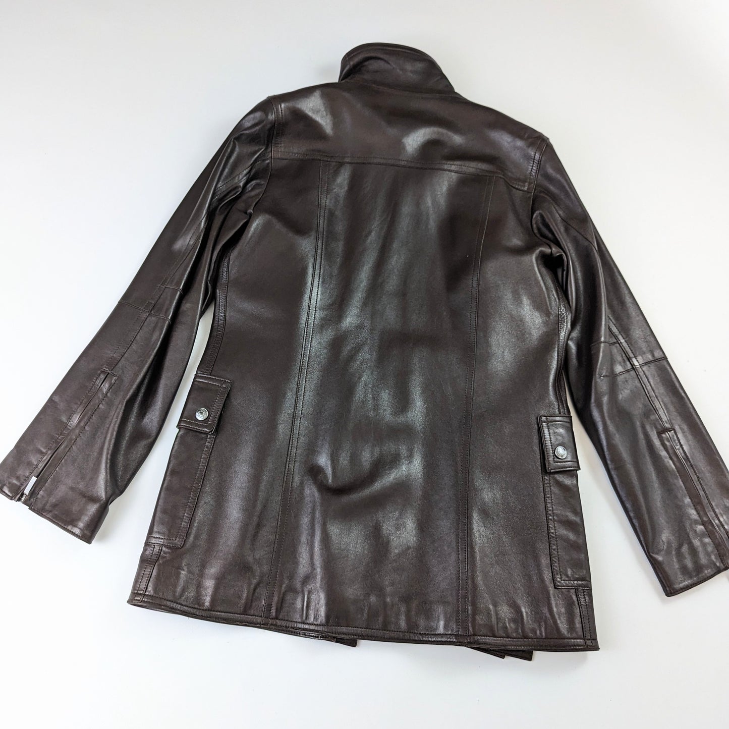 Dior brown leather jacket coat - S/M