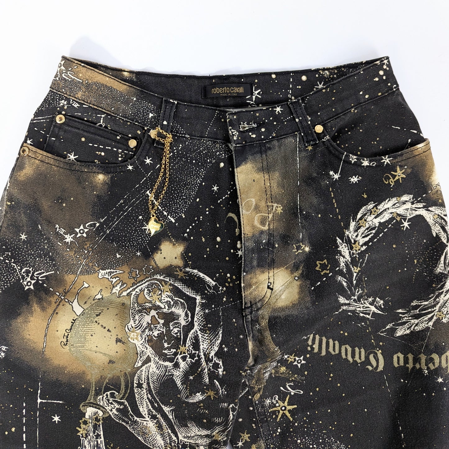 Roberto Cavalli Zodiac Constellation Print Jeans - AW2003 - S/M